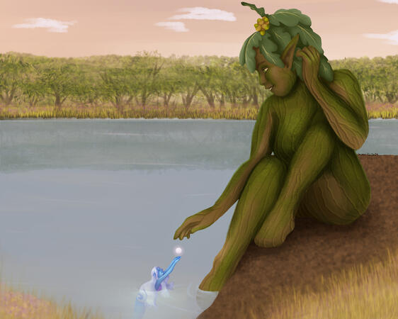 Dryad by the Lake